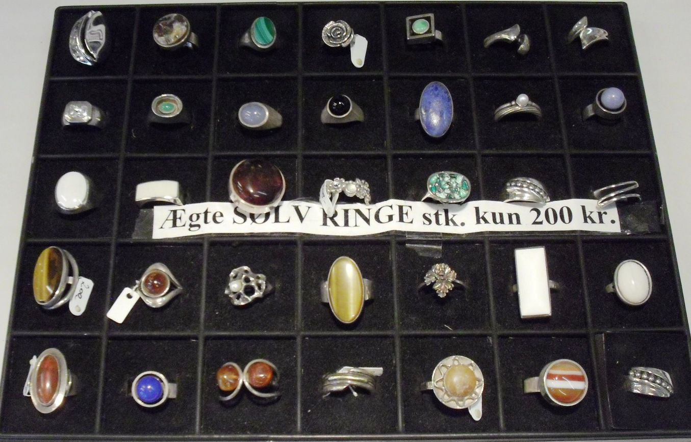 RINGE RINGS STERLING SILVER SMYKKER, sølv sølvsmykker gamle antikke købes